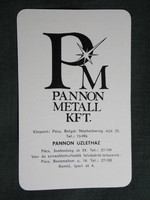 Kártyanaptár,MÉH,Pannon metall hulladékkezelő Kft. Pécs,Pannon üzletház, 1991,   (7)