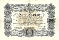 100 száz forint 1848 restaurált 1.
