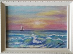 Nagy Éva (1954) : Tenger - 20x30 cm - Kortárs (1949-től napjainkig)