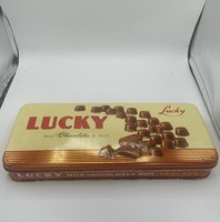 Lucky csokoládé pléh doboz 1980