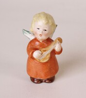 Angyalka mandolinnal - 7 cm-es Hummel / Goebel porcelán figura