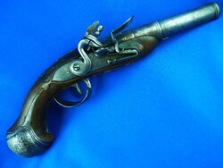 KÁPRÁZATOS, ANTIK, ELÖLTÖLTŐS KOVÁS PISZTOLY, CA. 1780!!!