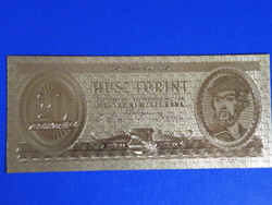 20 forint 24 karátos arannyal bevonva - 1947 -