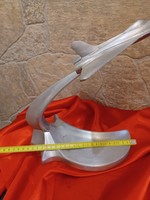 Aluminium repülőgép makett,  asztaldísz
