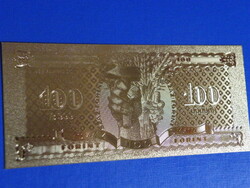 100 forint 24 karátos arannyal bevonva - 1946 -
