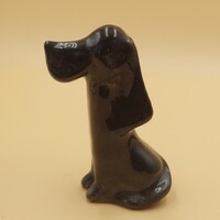 Art Deco fekete Bodrogkeresztúri kerámia kutya figura