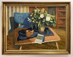 Papp Zoltán (1924-2013) EREDETI 67x87 cm olajfestménye