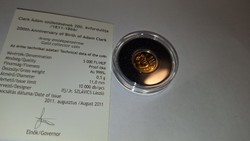 Clark Ádám születésének 200. Évfordulójára arany érme