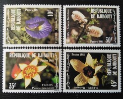 KS14 /  Dzsibuti 1981 Virágok bélyegsor postatiszta