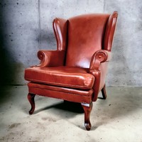 Eredeti Angol chesterfield füles bőr fotel B037