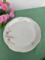 Régi porcelán retro Zsolnay virágos 29.5 cm Pecsenyéstàl pecsenyés kínáló régiség nosztalgia