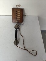 Antique Phone, Wooden Wall Phone Device 1890-1910 113 1157