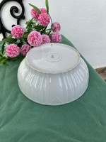 24.5 cm Gyönyörű  Zsolnay Hungária fehér  porcelán pogácsástál tál pörköltes levesestál nosztalgia