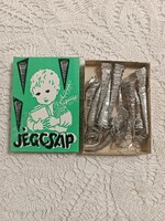Antik karácsonyfadísz, régi, fém jégcsap csomag