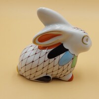 Hollóházi  pikkelyes Garden festésű Nyúl,  Nyuszi figura