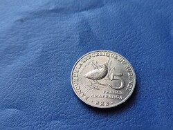 BURUNDI 5 FRANK / FRANC AMAFRANGA 2014 PÖTTYÖS PEHELYFARKÚ MADÁR! UNC!