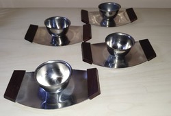 Vintage inox lágytojás tartó 4 darab