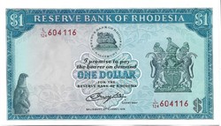 1 dollár 1979.08.02. Rhodesia Rhodézia Vj. Zimbabwe madár UNC