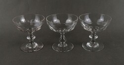 1T802 Hibátlan elegáns talpas 10 lapra csiszolt pezsgős pohár készlet 3 darab