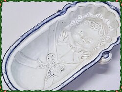 Hollóházi Baby Doll Pattern Antique Handmade Ceramic Baking Dish