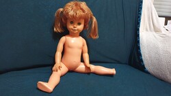 Baba, játékbaba, vintage, retró vörös hajú leányka