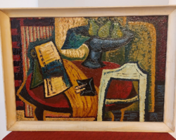 Mustó János - Csendélet Szlovák Magyar festömüvész