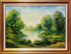 Marjai Antal: Öböl - Kerettel: 62x82 cm - Alkotás:50x70	- száma: 01/1511