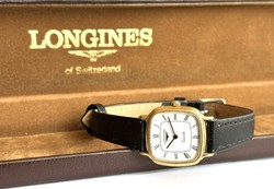 Csodás Női Longines 2,2x2,2 cm átmérő k.n. Új elemmel! Igazi ékszeres doboz! Bőrszíj! Gyári dobozáva