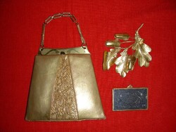 Art Deco szattyánbőr báli, szinházi retikül, táska clutch