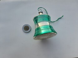 Régi retro ,üveg Karácsonyfadísz harang