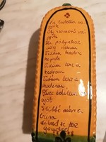 Mázas, kézzel festett, pálinkás butella