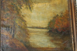 Antik szignált festmény 930