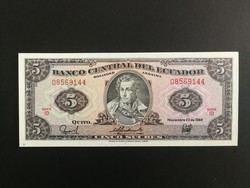 Ecuador 5 Sucres 1988 UNC