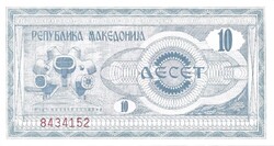 10 dénár 1992 Macedónia 3. UNC