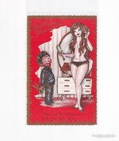 TK:262 Humoros Krampuszos üdvözlő képeslap (posta tiszta)
