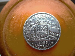 Angol királyi ezüst:    One Florin  1963  Ausztralia