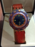 Vintage Swatch Scuba Red Island óra 1992 .
