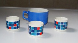 4 retró cseh fajansz