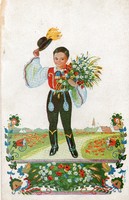 Képeslap: Népviselet. Bernáth.