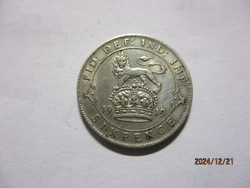 Angol királyi ezüst: Six  pence 1919 V.György  (1911-1920)