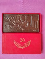 Magyar Néphadsereg relikvia. 30 év szolgálatában öntöttvas plaket.. Ritka darab.