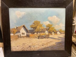 Németh György - Indul a fogat..40x50cm plusz kerete