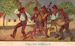 Képeslap: Népviselet. Bernáth.