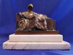 Ligeti Miklós(1871-1944): Anonymus. Bronzszobor