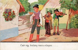 Képeslap: Népviselet. Bernáth.