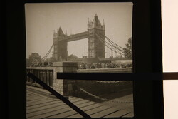 1 db üvegdia "magic lantern" London 1900as évek eleje Tower Bridge