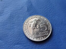 Burundi 5 francs / franc amafranga 2014 hornbill! Unc!