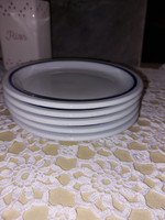 Alföldi menzás kék csíkos, csemegés, savanyúságos vagy süteményes porcelán tányér, 5db