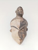 Afrikai maszk antik patinás gyógyító fa Pende népcsoport Kongó africká maska D31 148 1181