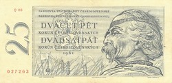 25 korun korona 1961 Csehszlovákia 1.